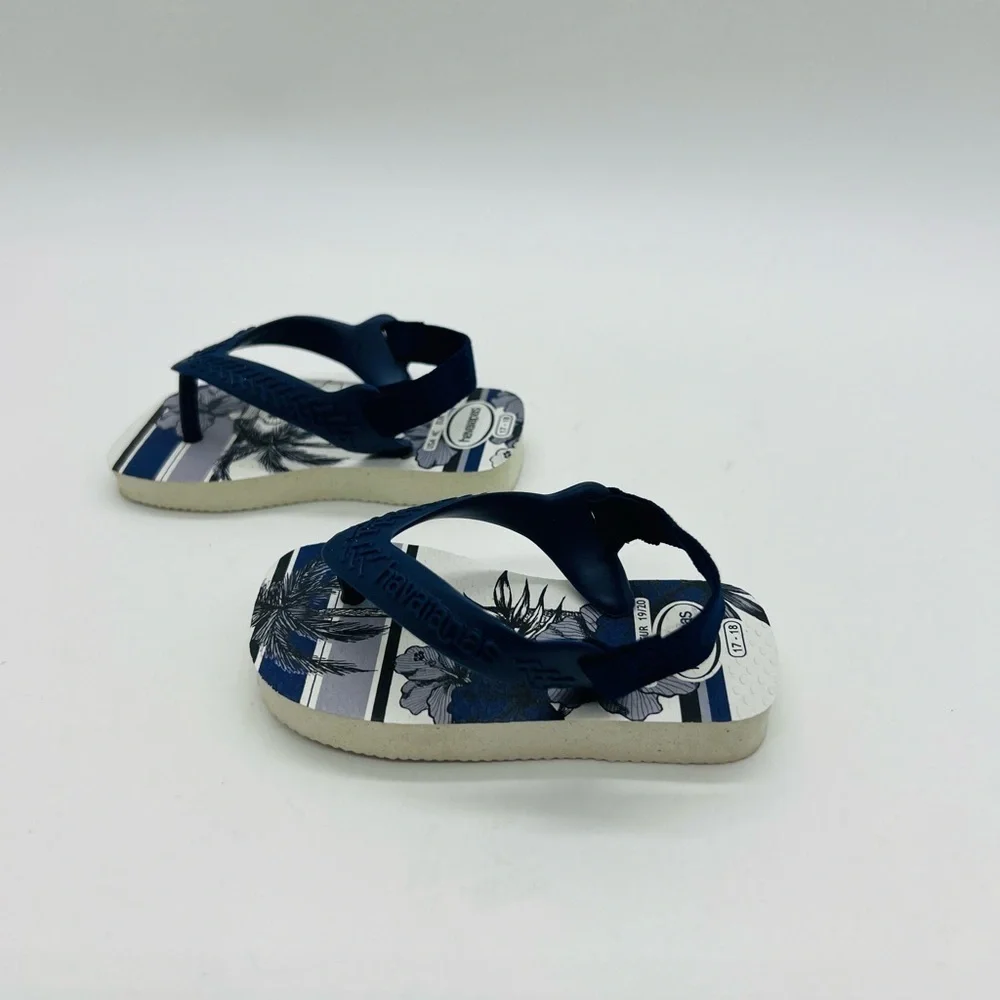 HAVAIANAS BLUE THONG TROPICAL SANDALS BABY SIZE 4